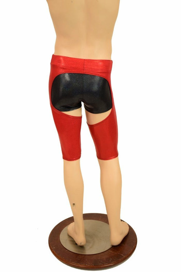 Mens "Sahara" Shorts Chaps in Red Sparkly - Coquetry Clothing