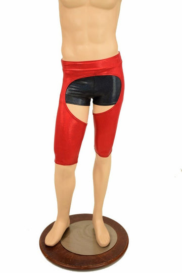 Mens "Sahara" Shorts Chaps in Red Sparkly - Coquetry Clothing