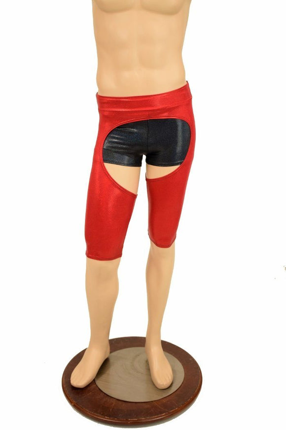Mens "Sahara" Shorts Chaps in Red Sparkly - Coquetry Clothing