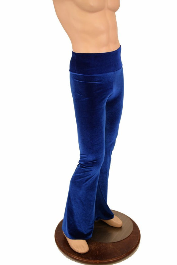Mens Sapphire Velvet Bootcut Pants - Coquetry Clothing