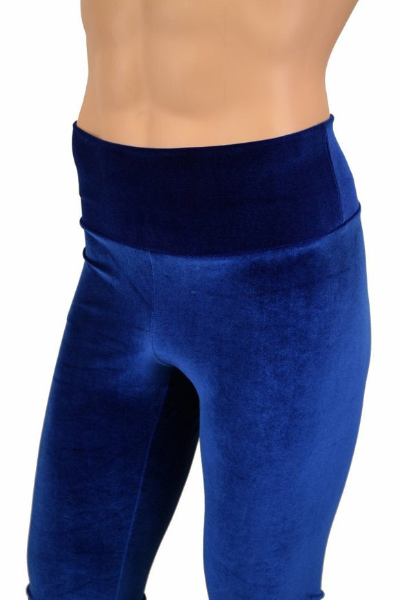 Mens Sapphire Velvet Bootcut Pants - Coquetry Clothing