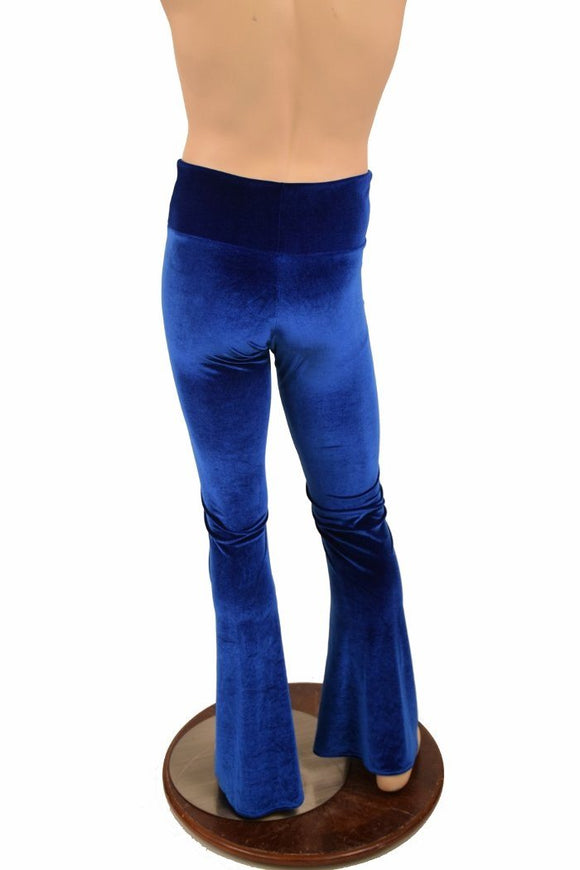 Mens Sapphire Velvet Bootcut Pants - Coquetry Clothing