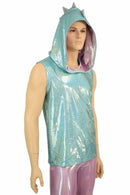 Mens Seafoam & Lilac Dragon Hoodie - Coquetry Clothing