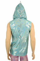 Mens Seafoam & Lilac Dragon Hoodie - Coquetry Clothing