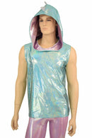 Mens Seafoam & Lilac Dragon Hoodie - Coquetry Clothing