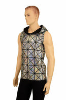 Mens Silver Holographic Hoodie - Coquetry Clothing