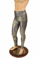 Mens Silver Holographic Leggings - Coquetry Clothing