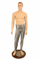 Mens Silver Holographic Leggings - Coquetry Clothing