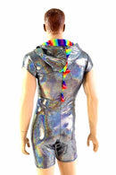 Mens Silver & Rainbow Dragon Romper - Coquetry Clothing