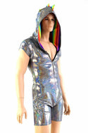 Mens Silver & Rainbow Dragon Romper - 1