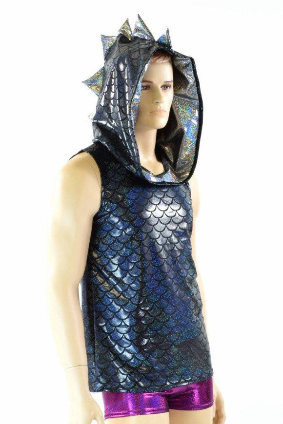 Mens Sleeveless Dragon Hoodie - Coquetry Clothing