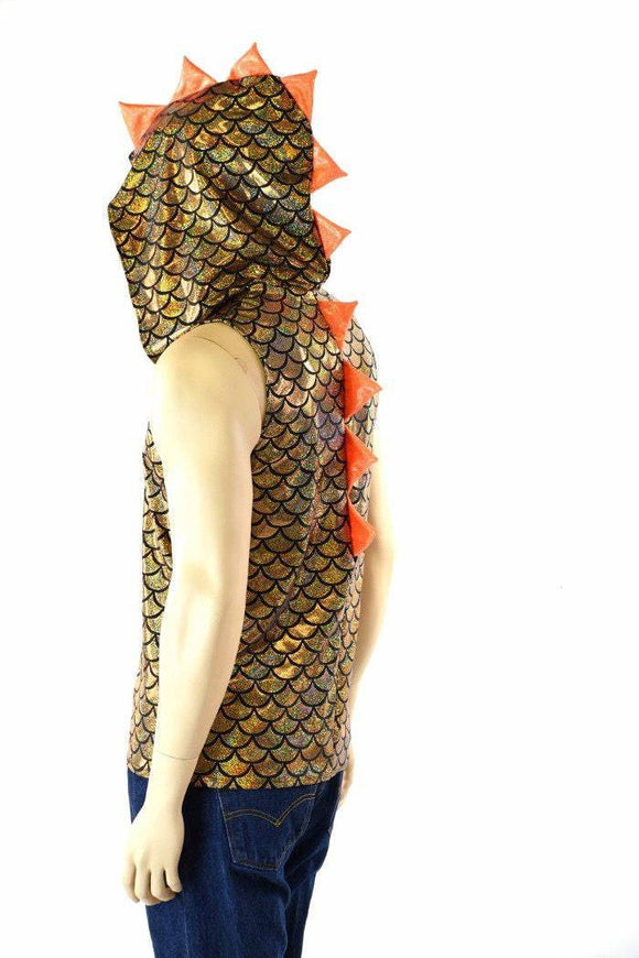 Mens Sleeveless Dragon Hoodie - Coquetry Clothing