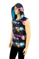 Mens Sleeveless Galaxy Hoodie - Coquetry Clothing