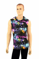 Mens Sleeveless Galaxy Hoodie - Coquetry Clothing