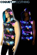 Mens Sleeveless Galaxy Hoodie - Coquetry Clothing