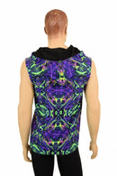 Mens Sleeveless Neon Melt Hoodie - Coquetry Clothing