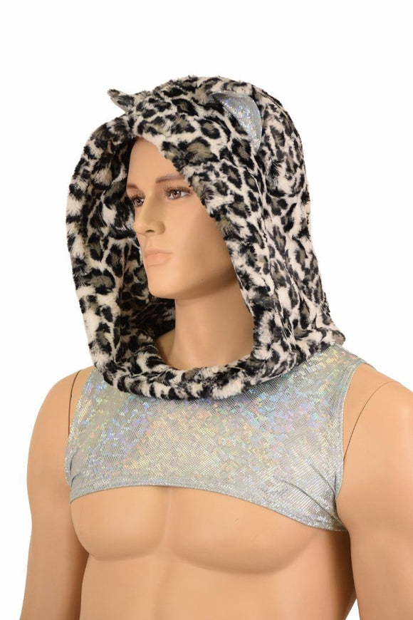Mens Snow Leopard Minky Bolero - Coquetry Clothing