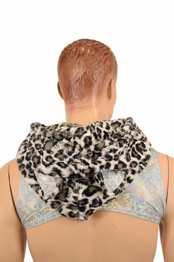Mens Snow Leopard Minky Bolero - Coquetry Clothing