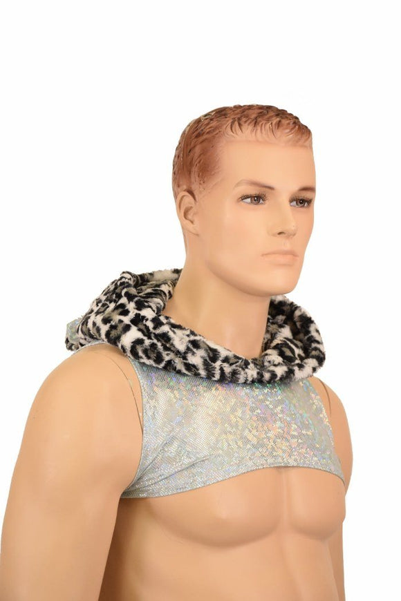 Mens Snow Leopard Minky Bolero - Coquetry Clothing