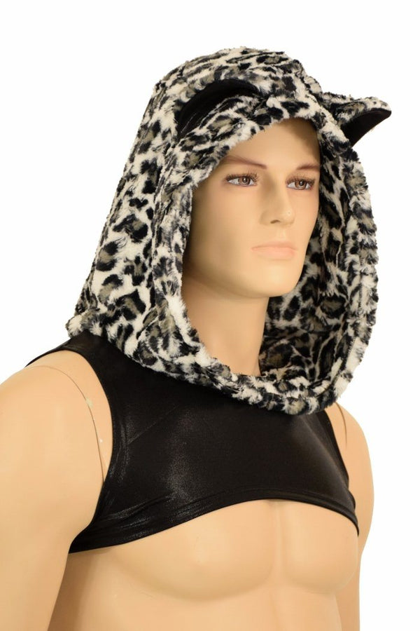 Ready to Ship Mens Snow Leopard Minky Bolero Large - 2