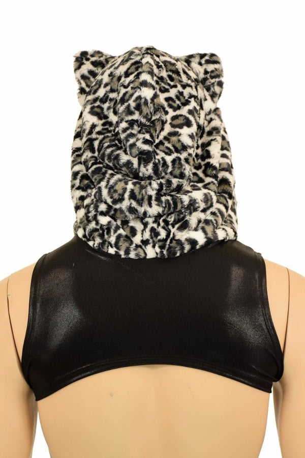 Ready to Ship Mens Snow Leopard Minky Bolero Large - 4