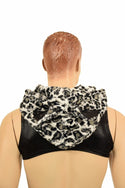 Ready to Ship Mens Snow Leopard Minky Bolero Large - 5