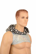 Mens Snow Leopard Minky Bolero - 6