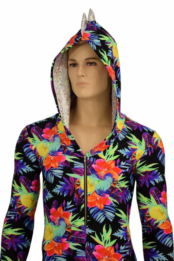 Mens Sonic Bloom Dragon Catsuit - Coquetry Clothing