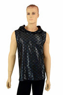 Mens Spiked Black & Red Dragon Hoodie - Coquetry Clothing