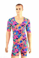 Mens Tahitian Floral Romper - Coquetry Clothing