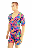 Mens Tahitian Floral Romper - Coquetry Clothing