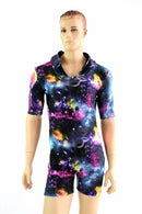 Mens Tee Length Sleeve Galaxy Romper - Coquetry Clothing