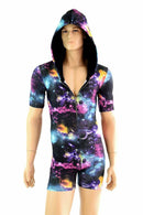 Mens Tee Length Sleeve Galaxy Romper - Coquetry Clothing