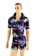 Mens Tee Length Sleeve Galaxy Romper - Coquetry Clothing