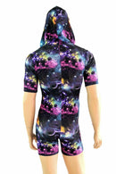 Mens Tee Length Sleeve Galaxy Romper - Coquetry Clothing