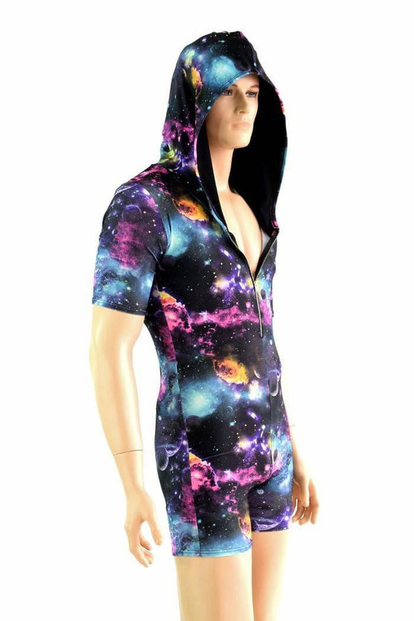 Mens Tee Length Sleeve Galaxy Romper - Coquetry Clothing