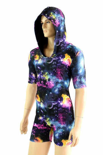 Mens Tee Length Sleeve Galaxy Romper - Coquetry Clothing