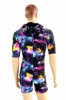 Mens Tee Length Sleeve Galaxy Romper - Coquetry Clothing