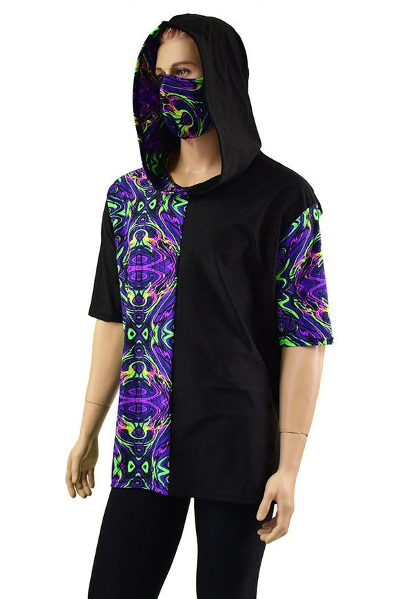 Mens Tee Sleeve Hoodie & Mask Set - Coquetry Clothing