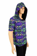 Mens Tee Sleeve Neon Melt Hoodie - Coquetry Clothing