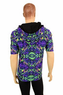 Mens Tee Sleeve Neon Melt Hoodie - Coquetry Clothing