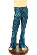 Mens Turquoise Dragon Bootcut Leggings - Coquetry Clothing