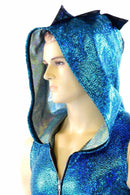 Mens Turquoise Dragon Hoodie - Coquetry Clothing