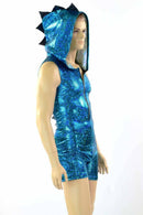 Mens Turquoise Dragon Hoodie - Coquetry Clothing