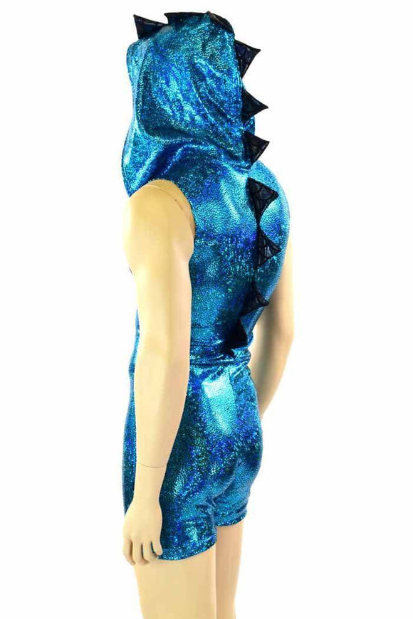 Mens Turquoise Dragon Hoodie - Coquetry Clothing