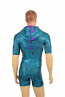 Mens Turquoise Dragon Romper - Coquetry Clothing