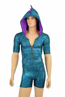 Mens Turquoise Dragon Romper - Coquetry Clothing