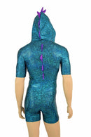 Mens Turquoise Dragon Romper - Coquetry Clothing