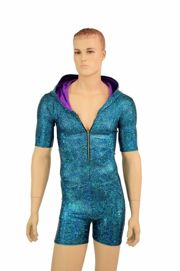 Mens Turquoise Dragon Romper - Coquetry Clothing