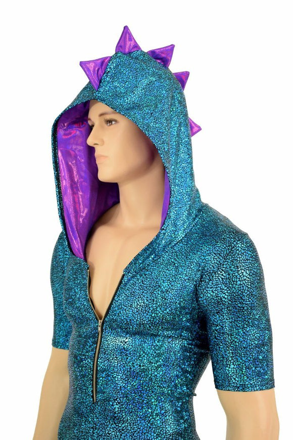 Mens Turquoise Dragon Romper - Coquetry Clothing